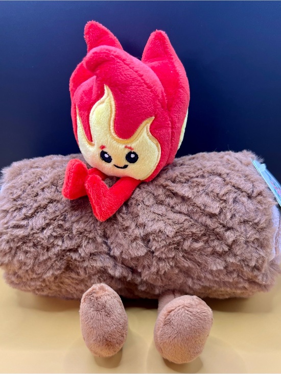Giggle Scape Other - Red Flame Plush Toy - Cute Red & Cream Stuffed Character